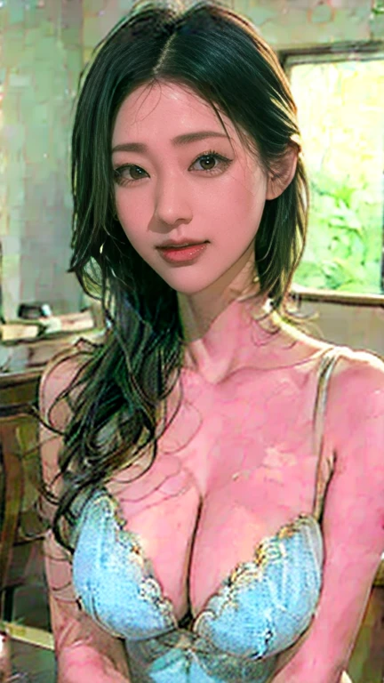 ((One young and beautiful girl: 1.4)),8K, Raw photo, Highest quality, Tabletop: 1.2), High-resolution RAW color photos, Professional photography, Cinematic Light, (Beautiful Face: 1.2), (Tabletop: 1.5), (Highest quality: 1.2), (smile: 1.2), ((Cleavage: 1.2)), (Beautiful big breasts:1.3), Shortcuts, lingerie, (Camel toe details), Spread your legs, joy, Close your mouth,