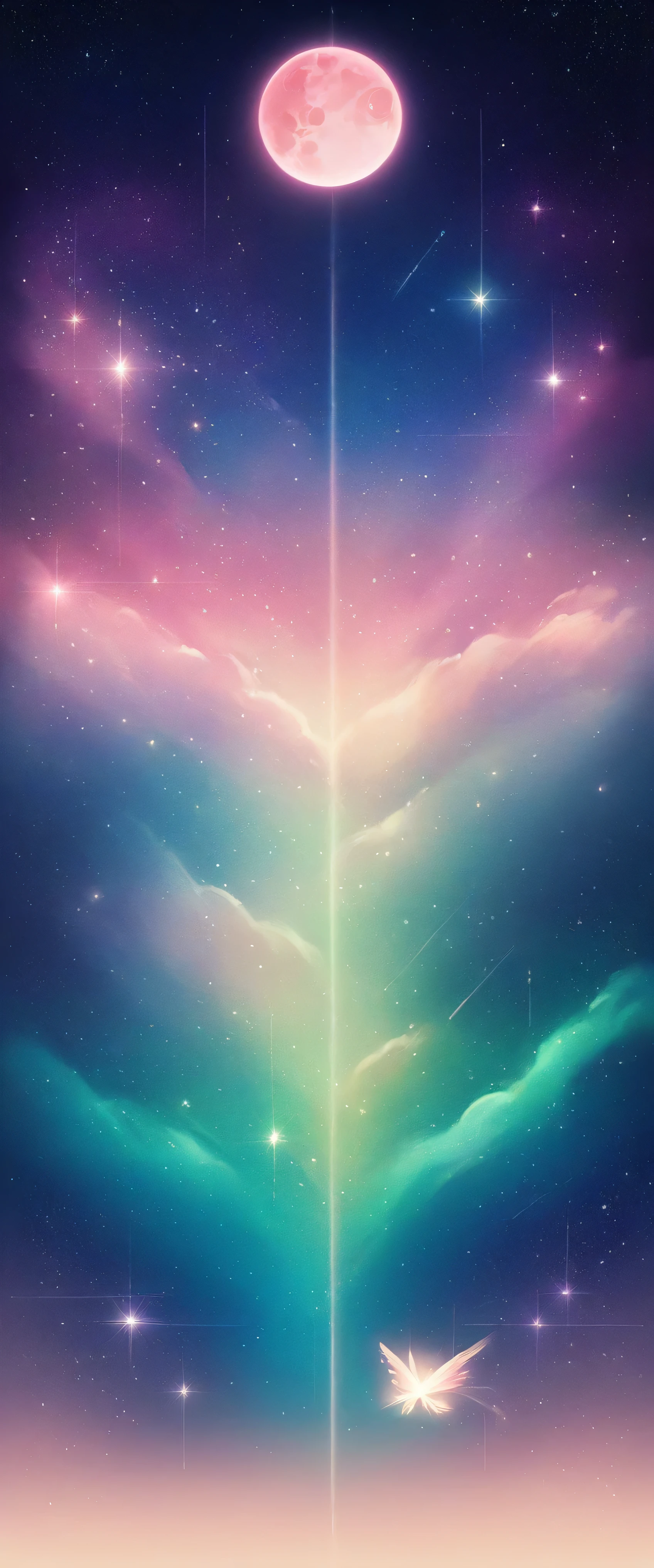 Arafeed image of a pink sky with stars and a pink moon, Great background, Green shades of night sky , Beautiful Wallpapers, Beautiful green night sky, Great background, Amazing Paper Wallpaper, Galaxy Sky, Beautiful sky, Green and pink sky shades, Space Sky, Space Sky, beautiful photo, Colorful Sky, During the Meteor Storm, Beautiful sky, Magical colors and atmosphere