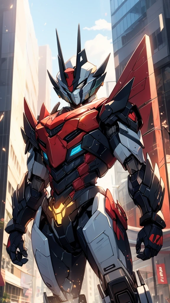 AI based on Transformers prime, Megatron with cherry colored horns with black