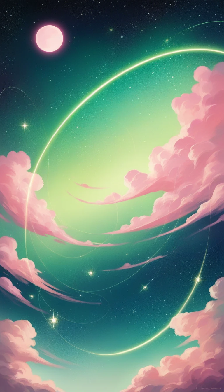 Arafeed image of a pink sky with stars and a pink moon, Great background, Green shades of night sky , Beautiful Wallpapers, Beautiful green night sky, Great background, Amazing Paper Wallpaper, Galaxy Sky, Beautiful sky, Green and pink sky shades, Space Sky, Space Sky, beautiful photo, Colorful Sky, During the Meteor Storm, Beautiful sky, Magical colors and atmosphere
