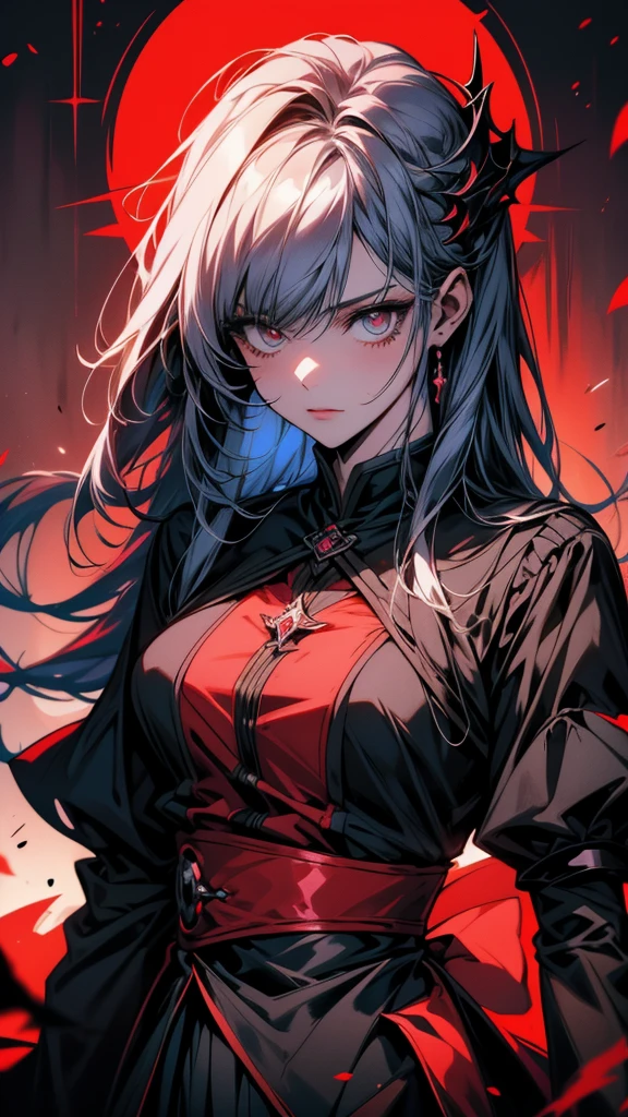 白い背景にSickleを持った人物のクローズアップ, gapmoe Yandere grimdark, Devil Anime Girl, portrait gapmoe Yandere grimdark, From Arknights, Amazing anime 8k, Spectacular anime style, gapmoe Yandere, Sickle, Bloodstained + Concept Art, Jan J, by Shimo, Yandere, Demon Slayer Louis Fan Art