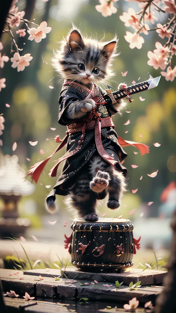 Best quality, masterpiece, ultra high res, raw photo, beautiful and aesthetic,deep shadow, dark theme,(photorealistic:1.4),
White kitten, Hanfu, Chinese calligraphy, chinese clothes, holding weapon, holding sword, sakura,
Graceful poise, evocative atmosphere, magnetic presence, refined seduction, captivating mystique,
Intricate zentangle patterns, a single female figure, astonishing level of detail, generously endowed, striking perspective, a chaotic masterpiece, gracefully poised, vibrant color palette, ((outdoors)), inspired by rococo architecture