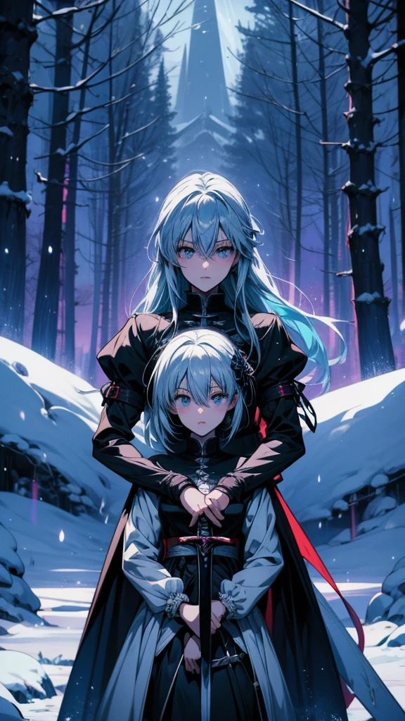 Anime girl with a sword in a snowy forest, Nightcore, Gothic Maiden Anime Girl, from East, Fate-like anime style/Stay Night, 2b, 2b ..., rimuru tempest, Gap Moe Yandere Grimdark, East character, Anime Art, East project, East, Spectacular anime style, Anime Wallpaper