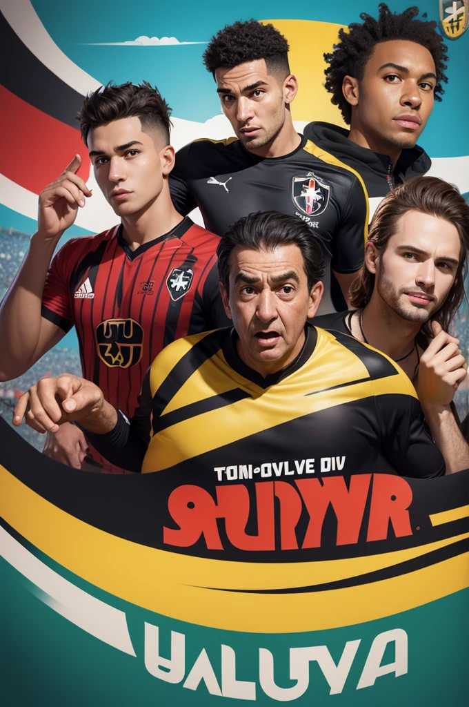 Make a Disney Pixar Style Picture, with a supporter of the São Paulo football club with a title written sovereign