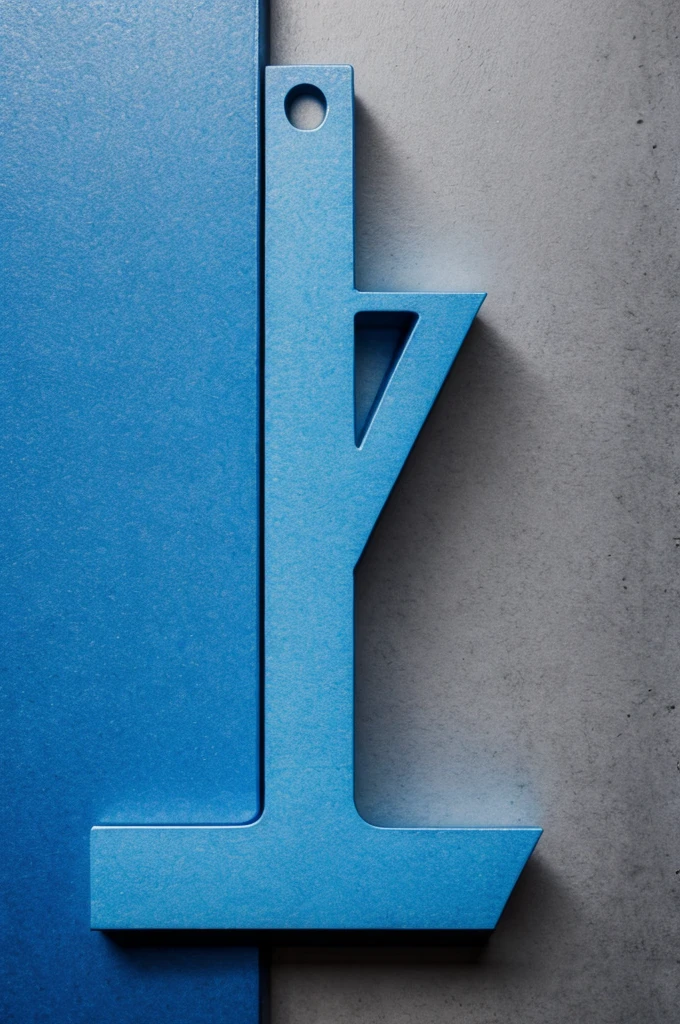 The letter l in blue 
