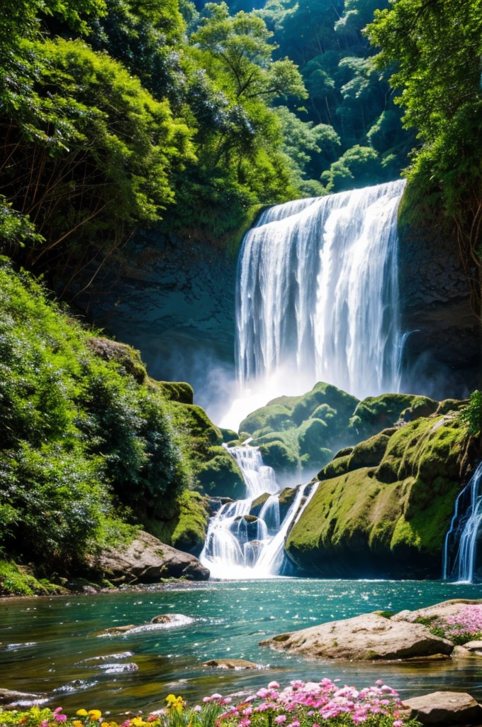 big waterfall flowers
