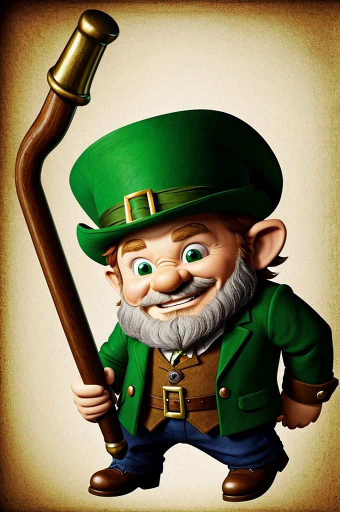 Leprechaun with a hammer