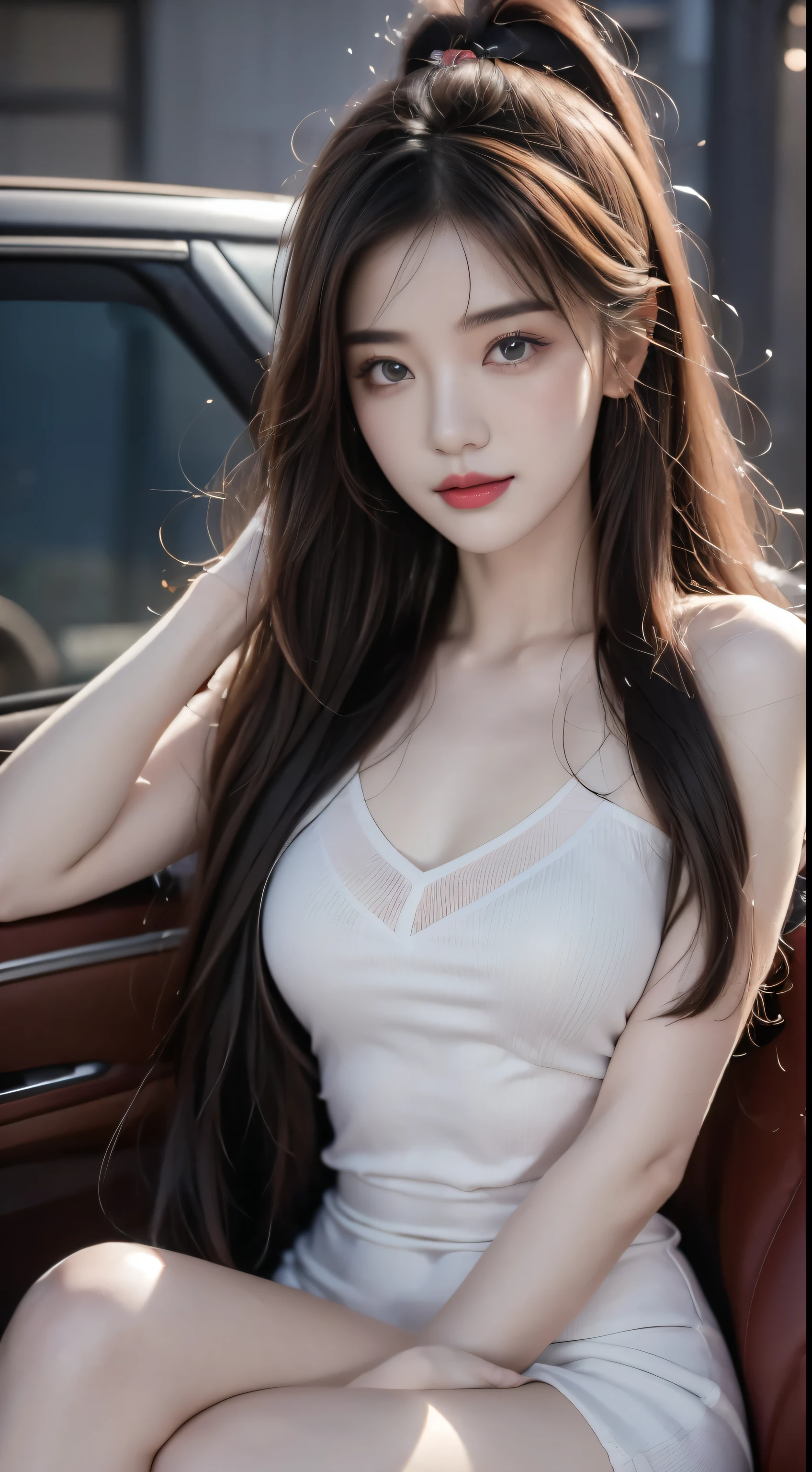 A woman sitting in a car，Cover your face with your hands, Bae Suzy, Shin Jin Hye, Dilraba Dilmurat, Ulzan, ❤🔥🍄🌪, Cute Korean actress, tzuyu from times, Double ponytail white_Gloves, Home, Cui Xianhua, Lee Ji-eun, Cute and beautiful, Lee Ji-eun