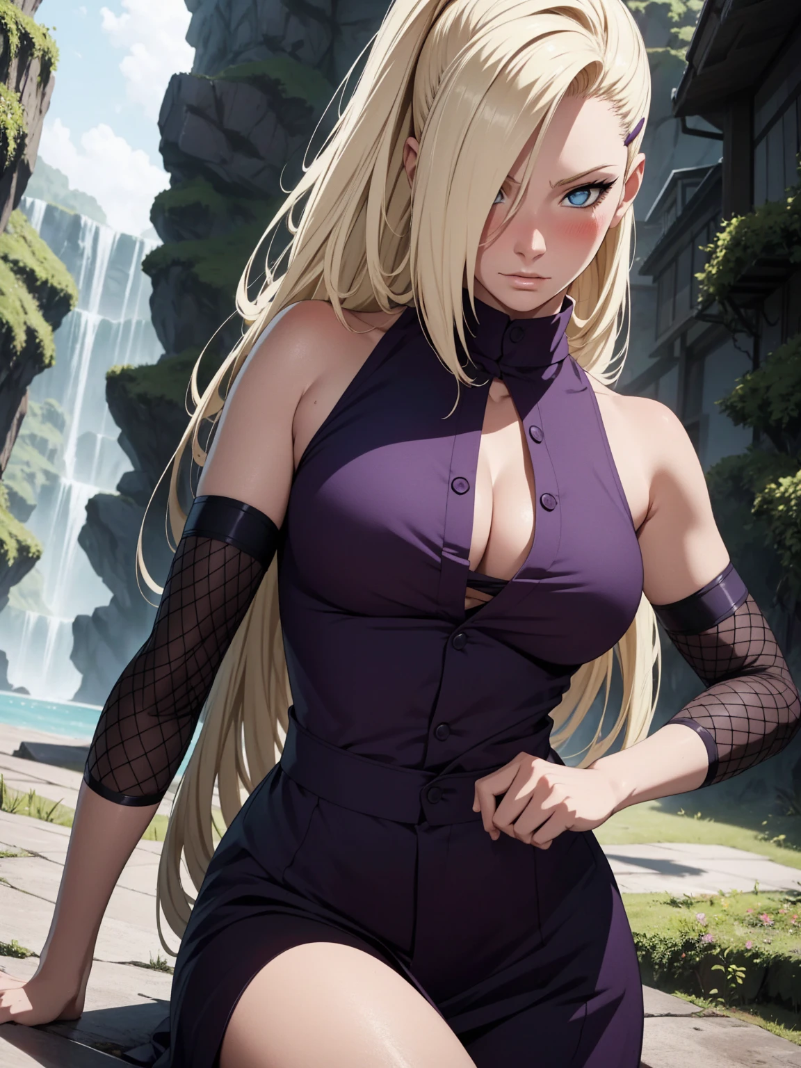 masterpiece, best quality, very aesthetic, absurdres, bending over onto mans lap, giving man blowjob, blowjob pov, man’s penis, giant veiny dick, mouth wrapped around dick,
yamanaka_ino, naruto_(series), naruto_shippuuden,blonde_hair,long_hair, high_ponytail, hair_over_one_eye, blue_eyes, bare_shoulders, purple crop_top, earrings, Fishnet elbow pads, jewelry, large_breasts, midriff, purple skirt, Fishnet stockings, thighhighs, smile, solo, standing, in park,looking_at_viewer, sexy pose, playing with man’s cock, big , cleavage hanging, bending over, sucking man’s cock, pov blowjob,