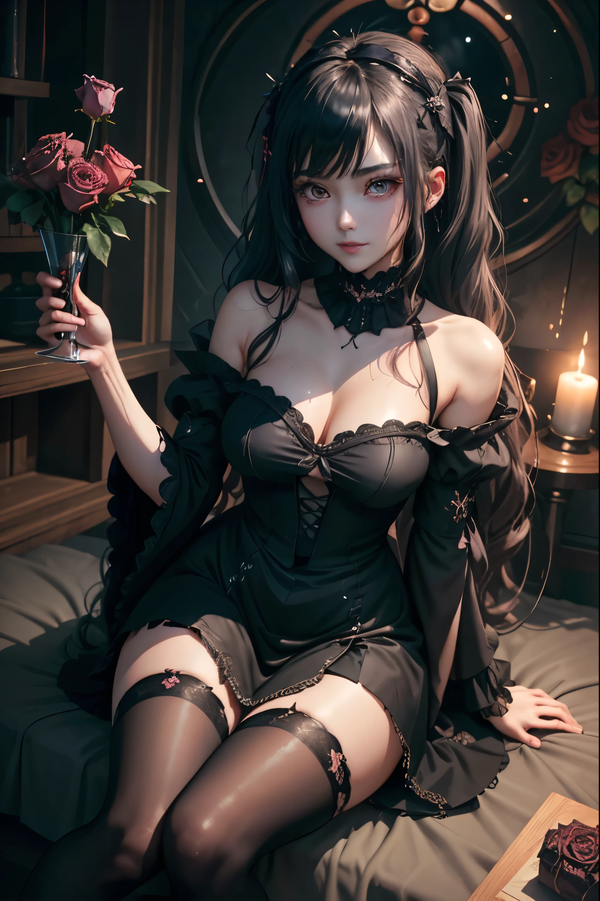 Hard Dark Gothic Makeup、Black dark eyeshadow、sad、Good skin radiance、Dark Gothicメイク、Dark smile、palace、The beauty of fragrance、24-years-old、Expression of intense sexual pleasure、Embarrassed look、Dark Gothic、Highest quality、Expression of sexual pleasure amid suffering、Drunk face、紫のMaid clotheysterious、Noble、The face of someone holding it in the toilet、sexy、Loving smile、Twin tail hair、Right blue eye, Left eye is red、Super tempting pose、Platform Heel Shoes、Heavy makeup、Gothic ta clothes、Silver Hair、Long Hair Straight Hair、Cute Gothic Loliress、Beautiful Face、elegant features、Attractive face、Stained glass is the background、Chest glistening with sweat、The room is dark、goth long dress、Bell Sleeves、Wizard Sleeve、Decadent look、Sexually excited expression、Glossy thighs wet with water、Thighs that are wet and shiny with oil、Background of a room full of roses、sad expression、Rose Maiden、The embroidery is pink、The dress has pink embroidery.、Thigh-high socks、Knee-high socks、Gentle expression、Dark black eyeshadow、Stained glass and rose background、thighs are a little thin、Female Duo、Female couple、dark church background、Stained glass、Black metal world、Dark Castle、Dark Room、Slender body、gothic long dress、Victorian dress、Small breasts、Hold the wine in your right hand、Hold the lantern in your left hand、pantyhose、The bed is covered with roses、Lying in bed、Her thighs are shining with sweat、My body is wet and shiny、Lots of glitter on the thighs、sweating、My thighs are sticky from sweating、Sweat glistening on my thighs, The whole body is sweaty and shiny、I sweated a lot.、My thighs are sweaty、My thighs are wet、My thighs are shining with sweat、A lot of sweat glistening all over the body、Slender body、Put your head on the pillow、Sleeping on a bed、Beautiful legs、Sleep with your legs stretched、