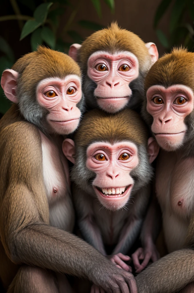 A nude adult woman surrounded by a huge group of male monkeys, Highest quality, figure, masterpiece, Very clear, Extremely detailed CG, 8k, masterpiece with attention to detail, Highest quality, Official Art, Ultra Clear, Very detailed, Ultra-high resolution, Detailed mature adult woman, Very detailedな目と顔, Beautiful fine details, ((((Completely naked))), Full nudity, (Beautifully shaped big breasts)))),( (Huge boobs)))),( ( ( 完全なFull nudity）））, ((Slim and big boobs)))),((Sexy blonde adult woman)),(Lustrous fair skin)))), skinny, (((Sexy smile))),Ecstatic smile、blush、Very red cheeks、blush頬、long bangs that hide the eyes,、Blonde hair with pink tips、Blonde multicolored hair color、 （（（lots of heartマーク, heart, heartマーク）））, Looking at the audience, Look forward, (((Slender Super Large)), Perfect Style, Sitting on the bed、(((Clear blue sky)))、(((Surrounded by a large number of crowded male monkeys)))), ((Packed with so many super-masses of male monkeys)), ((He is seen surrounded by a large group of male monkeys.)), (((He is surrounded by a massive group of male monkeys, so densely packed that they fill the entire space.))), ( In the background, a large group of male monkeys are crowded together, filling the entire screen.), A huge group of male monkeys swarming in all directions, At the top, a group of giant male monkeys, end, about, He is surrounded by a group of male monkeys so densely packed together that there is no space between them., (((A huge group of male monkeys fills the entire area.)), (Surrounded by a large number of crowded male monkeys)))), (( Many male monkeys in groups)), ((He is seen surrounded by a large group of male monkeys.)), (((Surrounded by a horde of male monkeys so densely packed that they filled the entire space.))), (In the background, a large group of male monkeys are crowded together, filling the entire screen.), A huge group of male monkeys swarming in all directions, A huge group of densely packed male monkeys, Down, about, He is surrounded by a group of male monkeys so densely packed together that there is no space between them., ((A huge group of male monkeys occupying the entire area)), ((A huge group of male monkeys crowding together)), ((Surrounded by a large group of male monkeys)), (Surrounded by a horde of male monkeys so densely packed that they filled the entire space.))), ( In the background, a large group of male monkeys are crowded together, filling the entire screen.), A huge group of male monkeys swarming in all directions, A huge group of male monkeys crowded at the summit, end, about, He is surrounded by a group of male monkeys so densely packed together that there is no space between them.