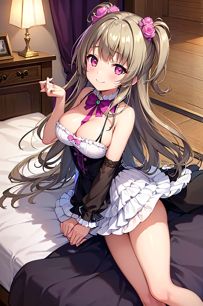 Himari Meimei, masterpiece, Voluptuous thighs, 8-year-old, , petit body, gigantic breasts, {1 Girl}, Cute shy smile, Highly detailed glowing purple eyes, {{{Completely naked}}}, Browsing Caution, nsfw, Spread your legs wide, Cum in pussy, Pussy juice, partially undressing black dress, Fine light pink nipples, In a luxury resort hotel bed, no panties, 困り眉, open legs, focusing vagina, legs up, skirt lift, exposing breasts, exposing Detailed childish pink vagina