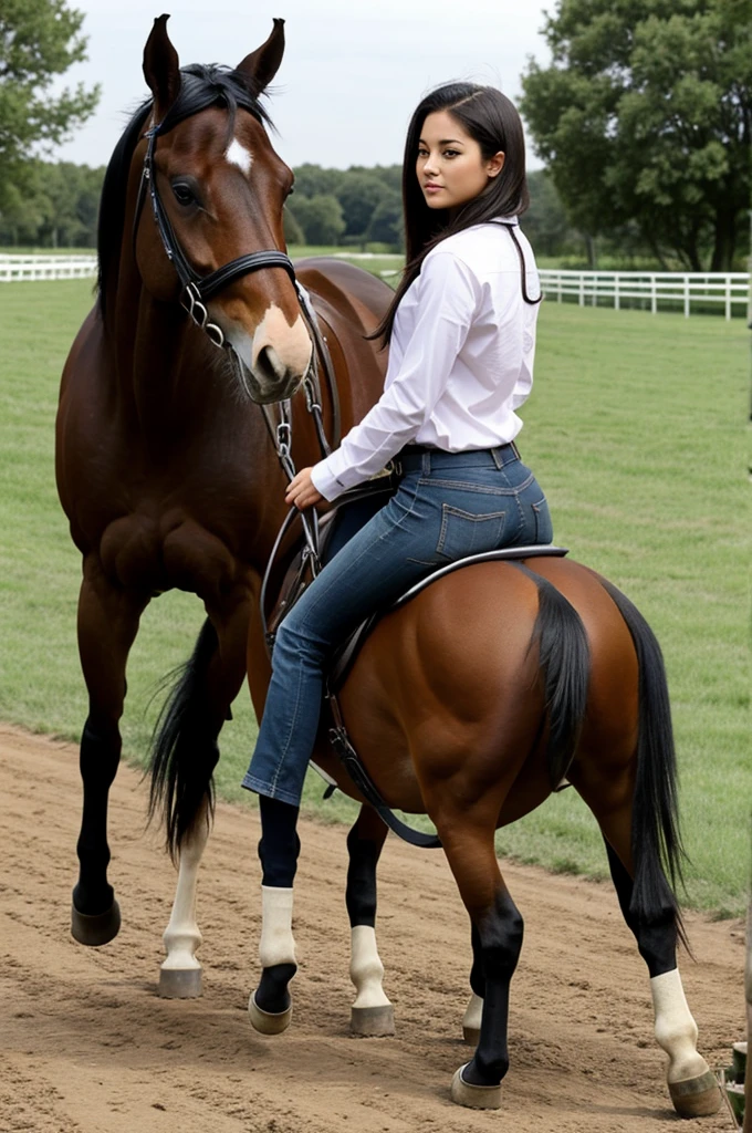 Girl fuck a horse