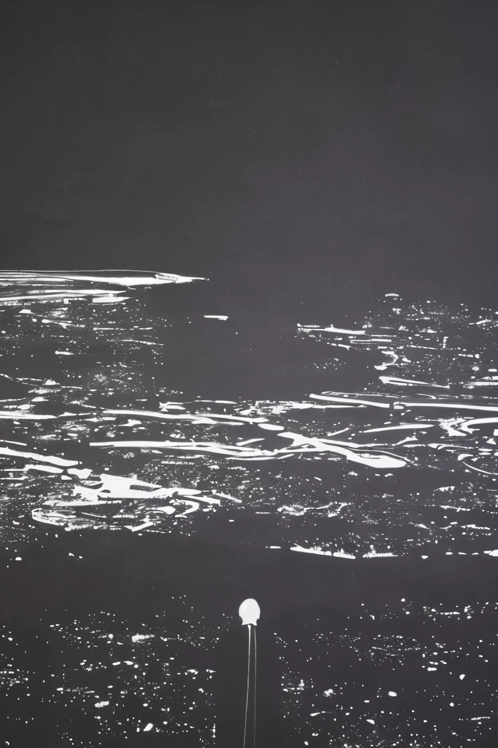 1 female, (((In front of me is a huge black canvas))), Alone in the void, Pitch black night world, There'A black canvas appears before my eyes, Paint with a brush。
