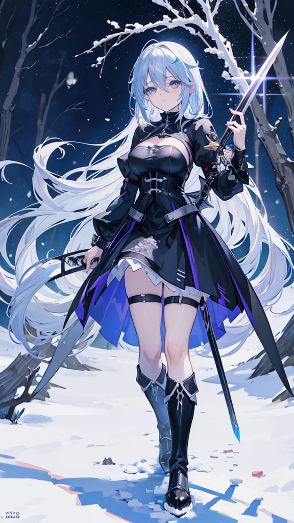 Anime girl with a sword in a snowy forest, Nightcore, Gothic Maiden Anime Girl, from East, Fate-like anime style/Stay Night, 2b, 2b ..., rimuru tempest, Gap Moe Yandere Grimdark, East character, Anime Art, East project, East, Spectacular anime style, Anime Wallpaper