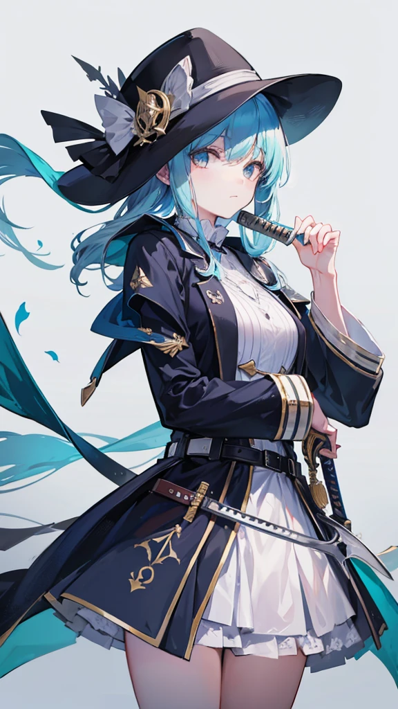 Close-up of a person with a hat and sword, from Girls&#39; Frontline, Discord pfp, From Arknights, Kantai Collection Style, Detailed Anime Character Art, trigger anime art style, On pixiv, Girls&#39; Frontline style, Mischievous grin, by Kamaguruka, everyone, As a great monster hunter, Fine details. Girls&#39; Frontline