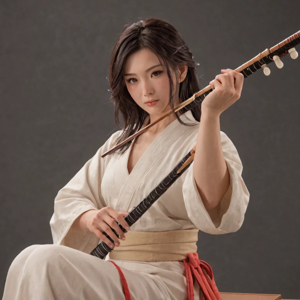 shamisen woman, (アニメ), Yusuke Murata, HD, 8K, アニメ, strong cores.