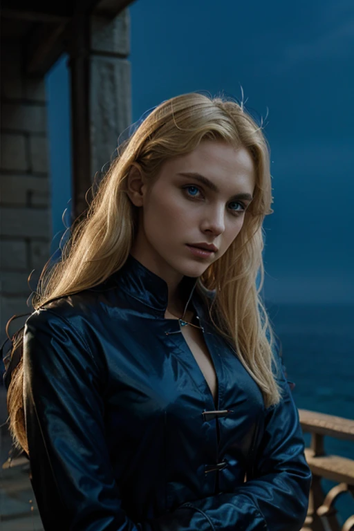 Lestat blonde the vampire with blue horizon 