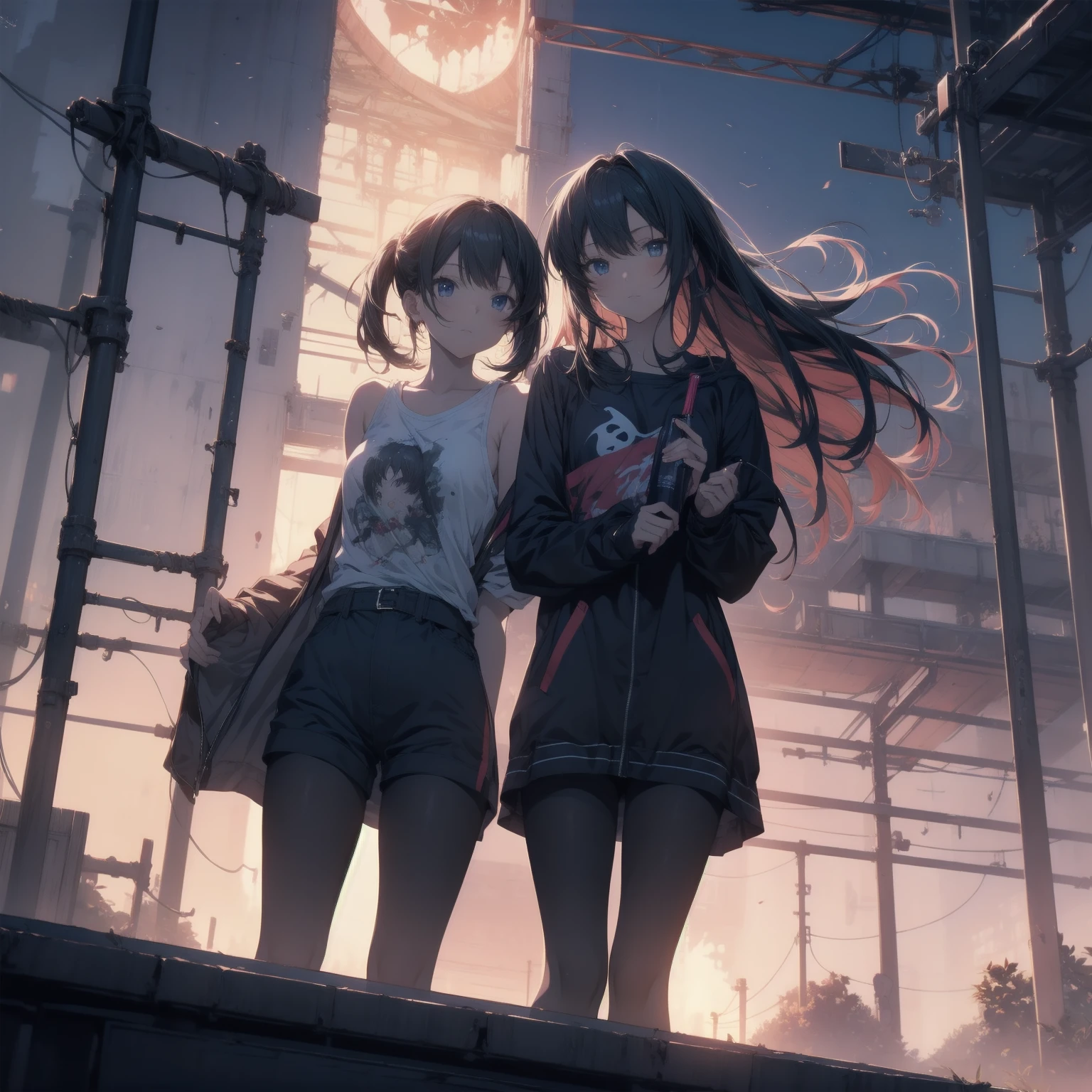 ultra-absurdres-Top quality by artist God, ultra-detailed, high resolution, anime moe artstyle, best anime 8k konachan wallpaper, pixiv contest winner, pool:2810, perfect anatomy,break, 1girl, tank top, (Detailed Lighting), (Detailed background),outdoors. break,super detailed skin, Best cinematic lighting powered by famous artist, 8k,beauty illustration,photoshop_(medium),very aesthetic,break,((artist:toosaka_asagi )), artist:clamp ,artist:carnelian ,artist:kantoku ,