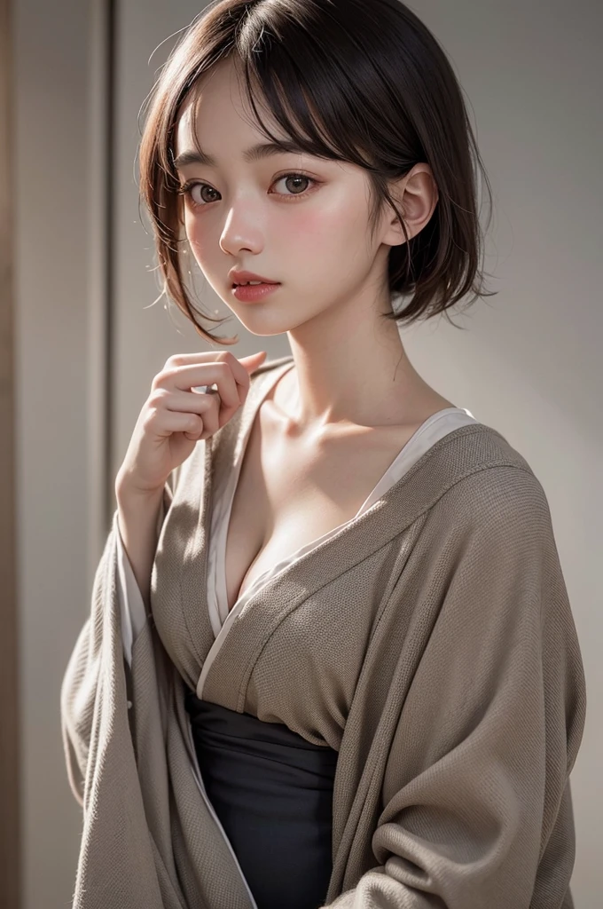 (1 nogizaka girl,ars old face,raw photo,photo realistic:1.5),(best quality, high quality,HDR, highest quality,ultra high resolution,high resolution,high res,ultra high difinition,huge file size,8K,2K wallpaper,8K wallpaper,high quality texture,amazing,an extremely delicate:1.4),one girl, Japanese famous idol,cute face,small face,absurd,ridiculous,incredibly ridiculous,blurry background,(hanfu,short hair,cleavage,no makeup:1.2),medium skin,beautiful skin,detailed skin,black hair,silky hair,black eyes,Japanese nose,5-fingers,(Light Particles, Lens Flare, Luminous Particles: 0.7),looking at viewer,bright lighting,professional lighting,girl