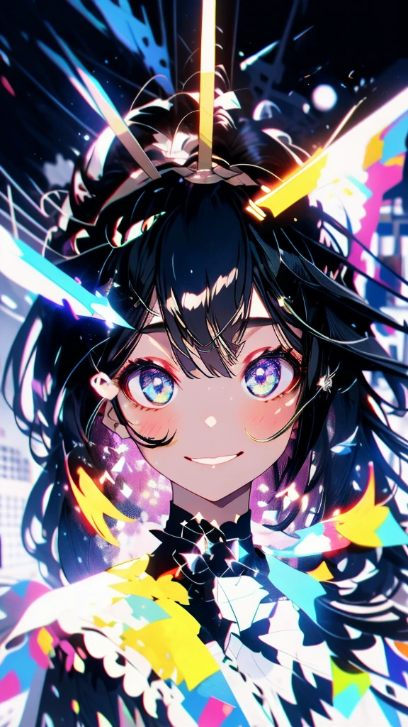 Black Hair, bangs, curtained hair, crossed bangs, Long Hair, Messy Hair, ponytail, とてもLong Hair, Black Hair, bangs, curtained hair, crossed bangs, Long Hair, Messy Hair, ponytail, とてもLong Hair, Big Hair, (()), Hair Ears, Tying up hair, Hair flap, widow peak, headgear, Hair Ribbon, Hairpin, Hair Pod, 白いHair Ribbon, Mole under the eye, Raise your eyebrows, eyeball, Wicked Smile, crazy, shy, Frowning, Juru, dark (Performance), Captivating smile, Anime Big Tits, Minimalism, Anime Style, Anime Big Tits, Minimalism, Anime Style, viewing angle, ((Photograph the whole body)), Hyper HD, retina, masterpiece, Accurate, Textured skin, Super detailed, high quality, Attention to detail, Awards, 最high quality, High resolution, 16K, Hyper HD, retina, masterpiece, Accurate, Textured skin, Super detailed, high quality, Attention to detail, Awards, 最high quality, High resolution, 16K((Beautiful yukata))((Old cityscape background))