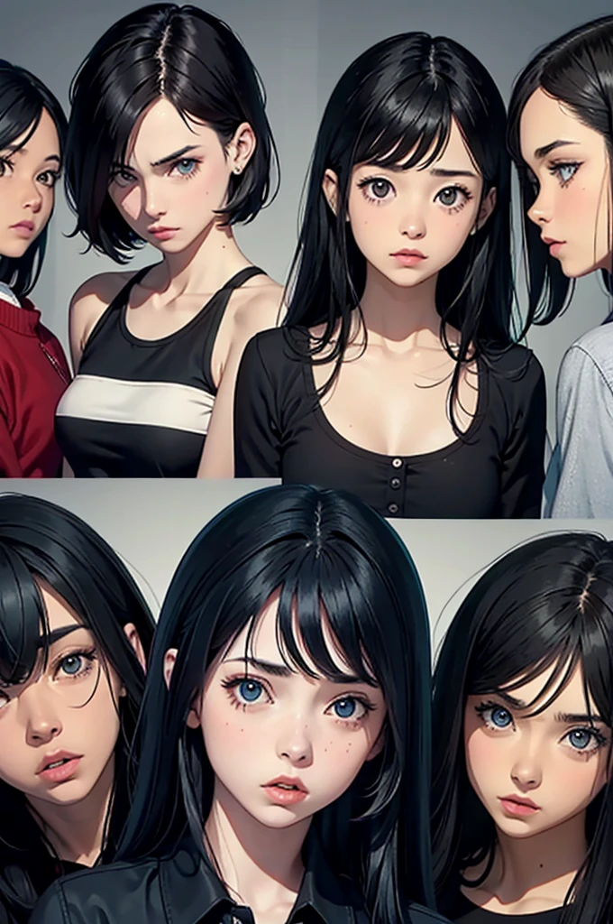 the one with black hair is confused