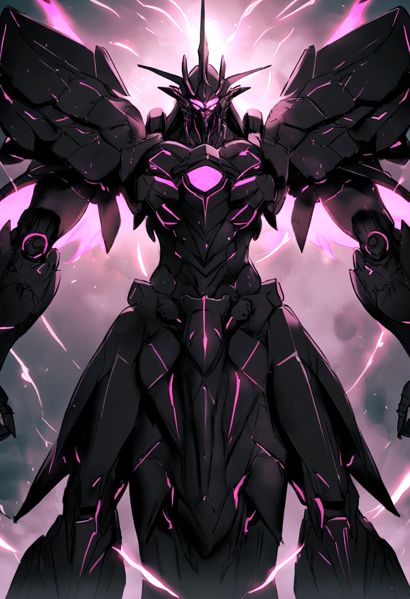 Giant mech that is polish no damage a color pink ichest, white in whist black