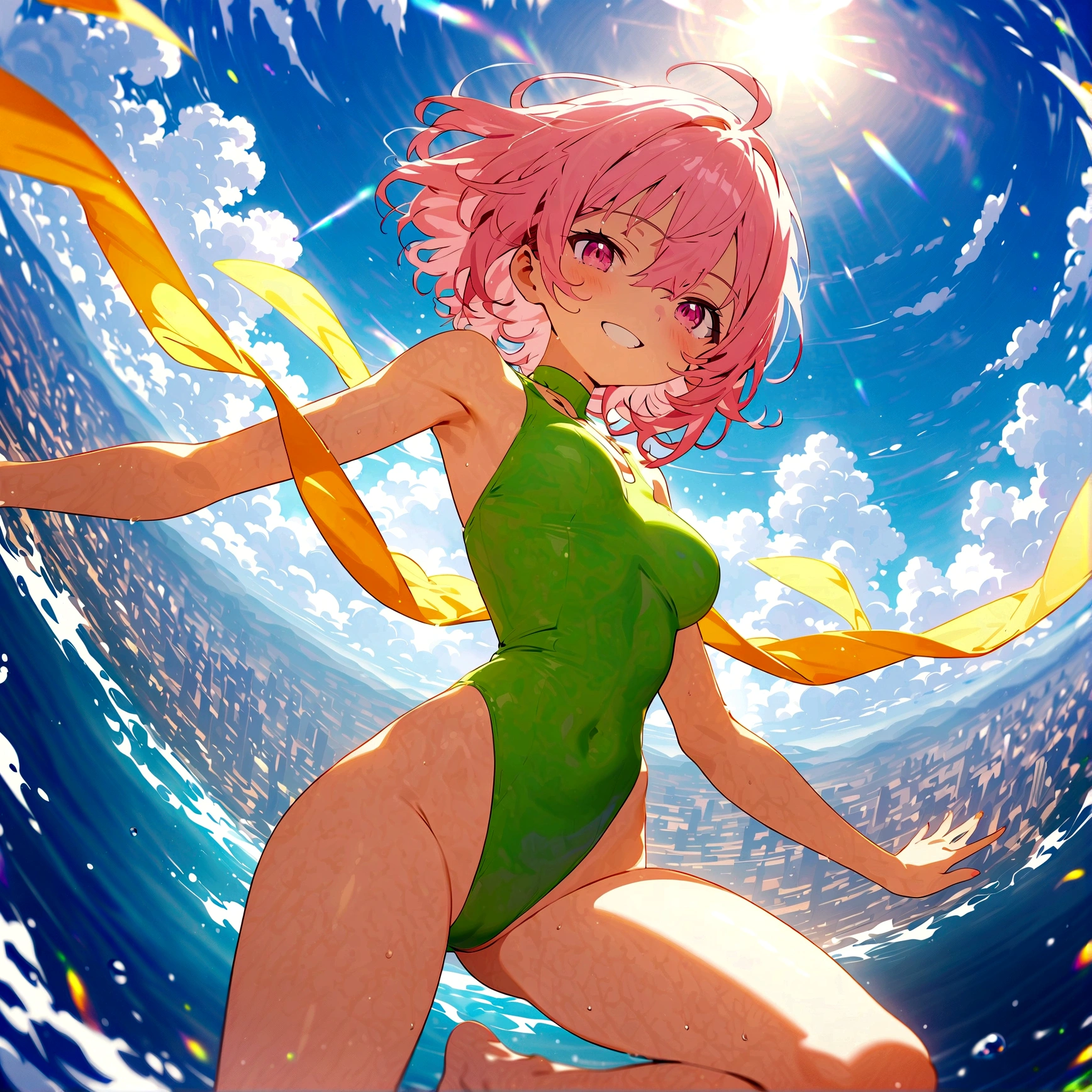 highquality illustration, masterpiece, very delicate and beautiful, attractive girl,(colorful leotard, heattech leotard,tight leotard,long_sleeve leotard,ribbed leotard,high_leg leotard,turtleneck leotard),gymnastics club,gymnastics athlete,bare legs,gymnasium background,beautiful eyes, light smile,(masterpiece, best quality:1.2), highres, extremely detailed CG unity 8k wallpaper, perfect lighting, Colourful, ultra-high res,4K,ultra-detailed, photography, 8K, HDR,