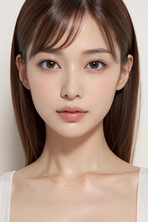 1 Female, Medium chest, Light brown hair, Blunt bangs, Hair behind the ear, Hair that falls over the shoulders, Long Hair, Slim figure, Ultra Fine Face, Thin face, Delicate lips, Beautiful Eyes, Light blush, eyes are light brown, Perfect glowing skin, Perfect Skin, Have a look at this, Ultra-thin needle, Very thin fingers, The optimal ratio is four fingers to one thumb, (Realistic:1.37),whole body