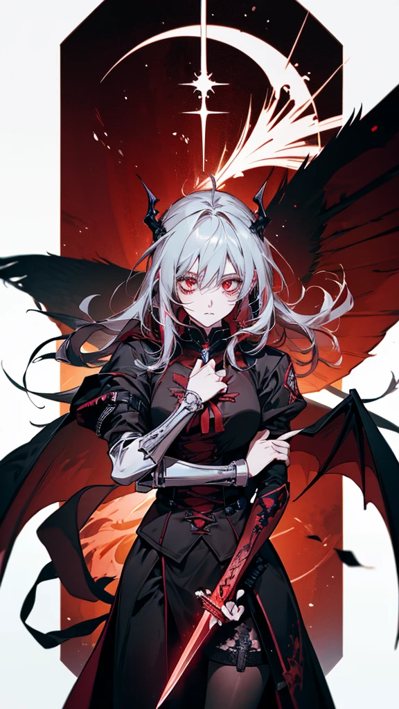 With red wings、Anime girl with a sword in her hand, 2b, 2b ..., Devil Anime Girl, Nightcore, From Arknights, epic anime fantasy, Gothic Maiden Anime Girl, Spectacular artwork of anime, Gapmoe Yandere Grimdark, Hell demon with wings, Anime Wallpaper, Spectacular anime style, hd Anime Wallpaper, With glowing red eyes and devil wings on back