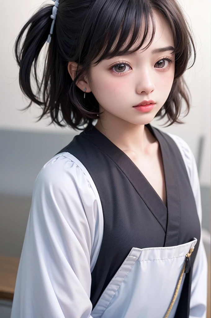 (1 nogizaka girl,15years old face,raw photo,photo realistic:1.5),(best quality, high quality,HDR, highest quality,ultra high resolution,high resolution,high res,ultra high difinition,huge file size,8K,2K wallpaper,8K wallpaper,high quality texture,amazing,an extremely delicate:1.4),one girl, Japanese famous idol,cute face,small face,absurd,ridiculous,incredibly ridiculous,blurry background,(hanfu,short hair,cleavage,no makeup:1.2),medium skin,beautiful skin,detailed skin,black hair,silky hair,black eyes,Japanese nose,5-fingers,(Light Particles, Lens Flare, Luminous Particles: 0.7),looking at viewer,bright lighting,professional lighting,girl
