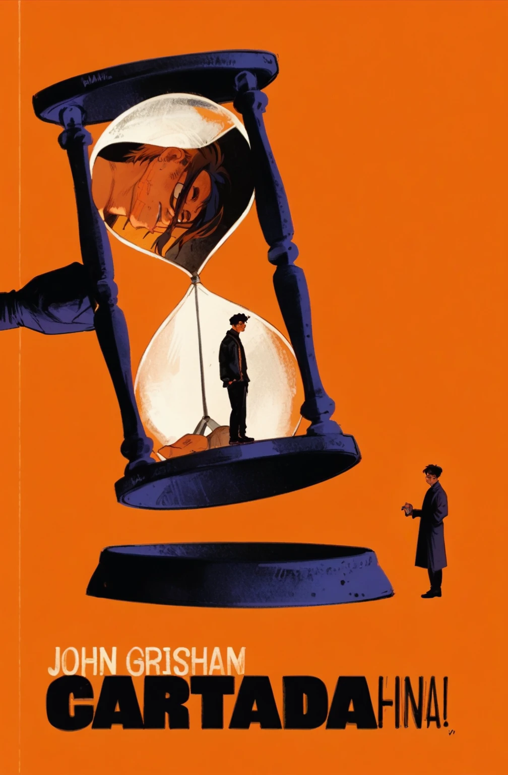 score_9, score_8_up, score_7_up, score_6_up, score_5_up, score_4_up, wh33z13, arafed image of a man standing in front of a hourglass