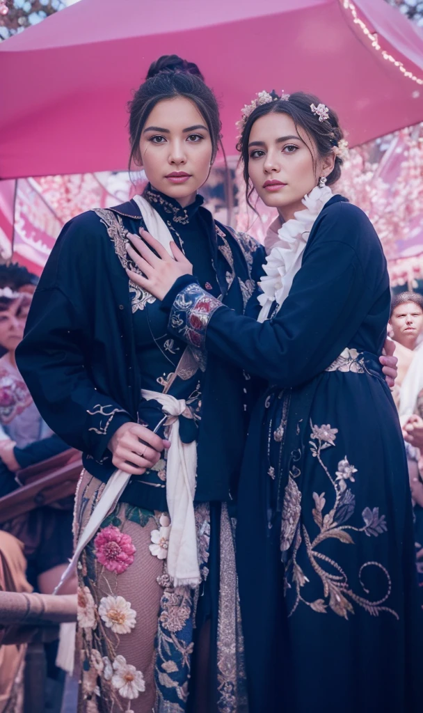 1man and 1 woman, Realistic detailed UHD 4k photography extreme quality, Cg unity 8k, super delicate, background blur, full depth of field, HDR high dynamics, real restoration, intricate and extreme details, perfectly presenting the style of midjourney art.  realistic, elegant, goddess, surrealism, high detail, supremacy, cinematic lighting, ray tracing, shadow, uhd, retina, masterpiece, ccurate, anatomically correct, textured skin, super detail, high detail, high quality, high quality, award-winning, best quality, high resolution, 1080P, 16k, 8k, 4K, HD