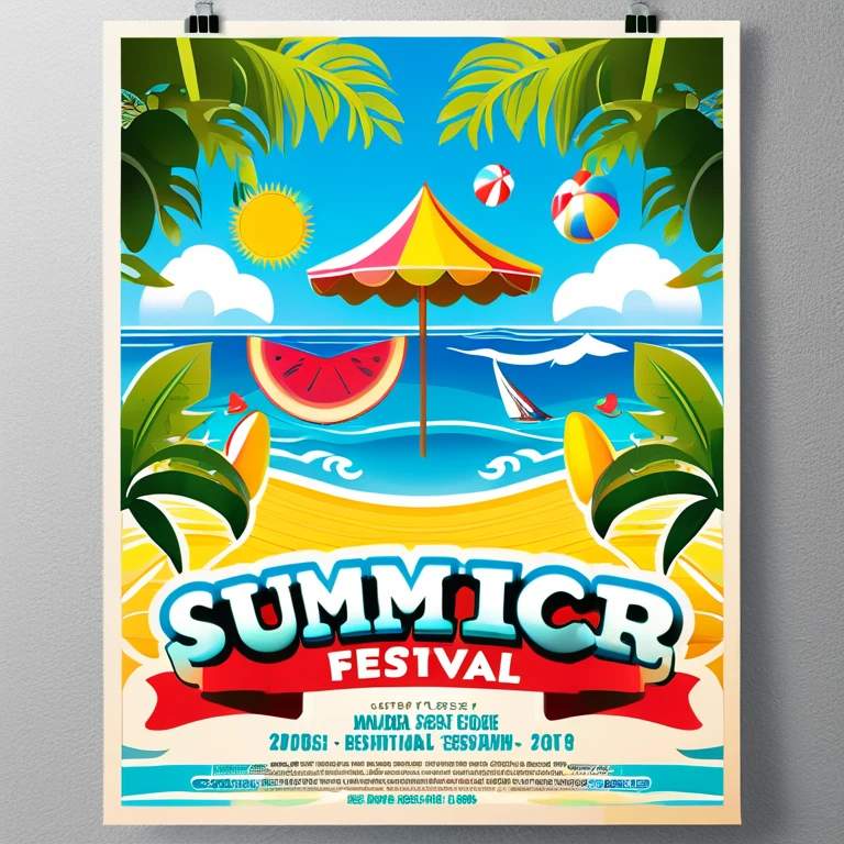 Poster advertising summer festival 