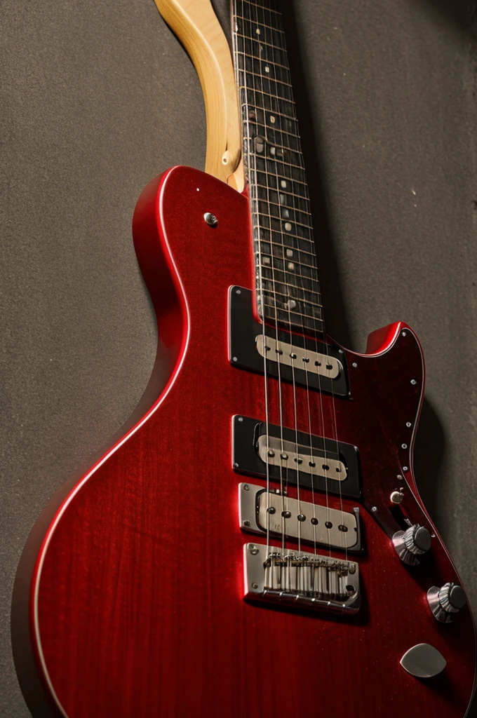 Red electric guitar 