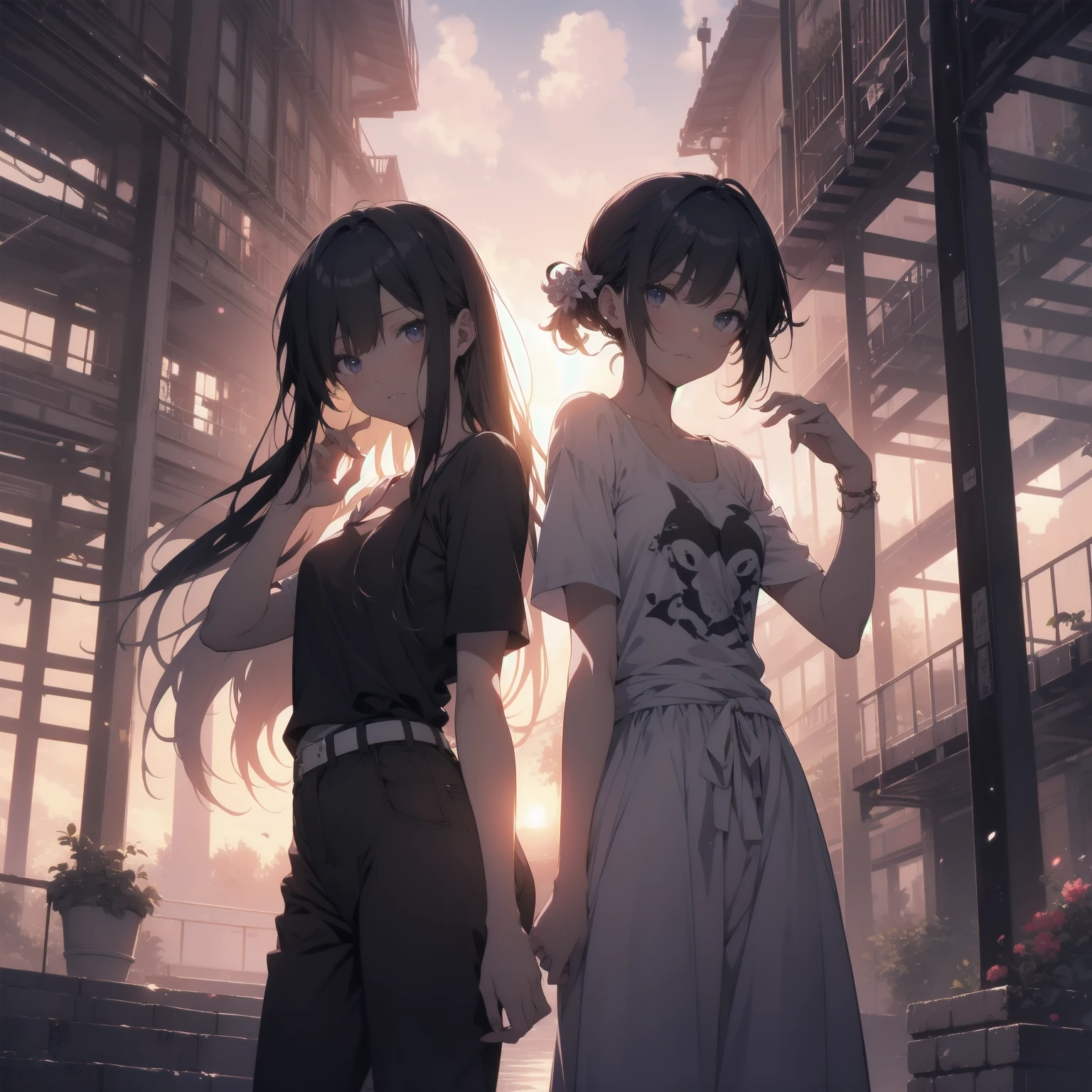 ultra-absurdres-Top quality by artist God, ultra-detailed, high resolution, anime moe artstyle, best anime 8k konachan wallpaper, pixiv contest winner, pool:2810, perfect anatomy,break, 1girl, tank top, (Detailed Lighting), (Detailed background),outdoors. break,super detailed skin, Best cinematic lighting powered by famous artist, 8k,beauty illustration,photoshop_(medium),very aesthetic,break,((artist:toosaka_asagi )), artist:clamp ,artist:carnelian ,artist:kantoku ,