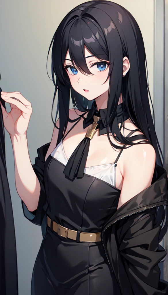 Black hair, Black hair, curtained hair, Long hair, bangs, Messy hair, hair flower, Gradient eyes, streaming tears, Purple eyes, Light smile, ripped apart, Light blush, Red lips, Ray tracing, Anime style, Sony FE GM, character sheets, hyper HD, The best quality sex turnaround,爆乳,hair straight,Sexy,Ultra-realistic and ultra-detailed