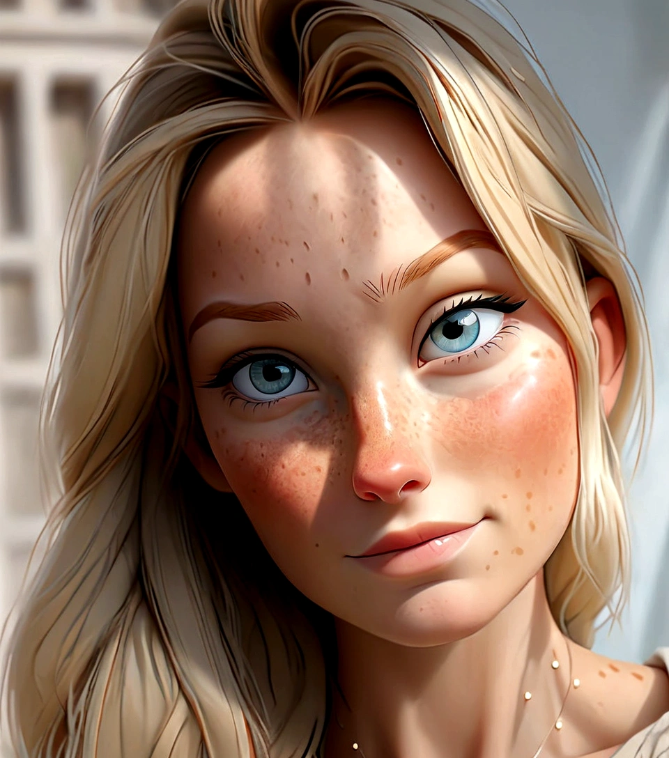 blond woman with freckles and blue eyes posing for a picture, very light freckles, inspired by Károly Lotz, profile image, daniela uhlig, blonde swedish woman, karolina cummings, 30 years old woman, 3 0 years old woman, light freckles, close up of a blonde woman, 3 8 - - old