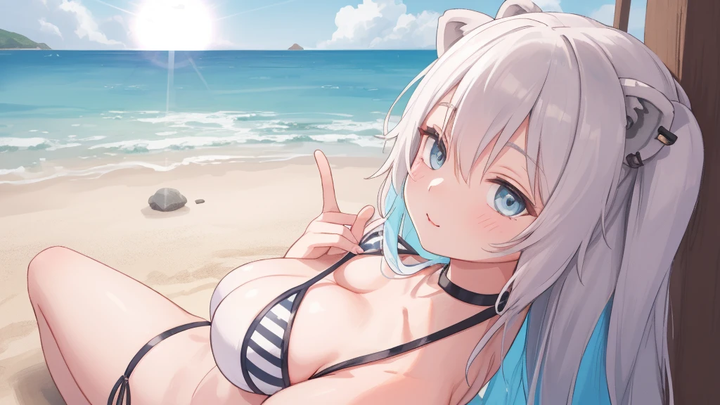 Shishiro Botan (4 Outfits) | Hololive,Fascinating visuals unfold, A woman wearing a bikini appears, Relaxing with his back to the viewer, Enjoy a sunny beach resort. This illustration is、The mystery of her turned-back pose is skillfully expressed.。, Stimulate your curiosity about the untold stories hidden within. Attention to detail, the Vibrant artwork captures the full spectrum of her physique, From toe to head, Celebrating the natural beauty of every contour. This sunny coastal tale invites meditation, Against the background of a quiet beach、Weaving a tale of gentle relaxation and aesthetic appeal.
1 Girl, 20-year-old,young woman, beautiful Finger, beautiful long legs ,beautiful body ,beautiful Nose ,beautiful character design, Perfect Eyes, perfect face,Gloss,Glossのある肌
公式アート, 非常に詳細な CG ユニティ 8K 壁紙, Perfect lighting,colorful, bright_front_face_Light Nastar Piece:1.0),(Highest_quality:1.0), 超High resolution,4K,Super detailed,
photograph, 8K, High resolution, High resolution, Absurd:1.2, 400 for Kodak Port, Film Grain, Blurred Background, Bokeh:1.2, Lens flare, (Vibrant_color:1.2)
, (beautiful_face:1.5),(narrow_Waist), (beautiful,Huge_chest:1.2)