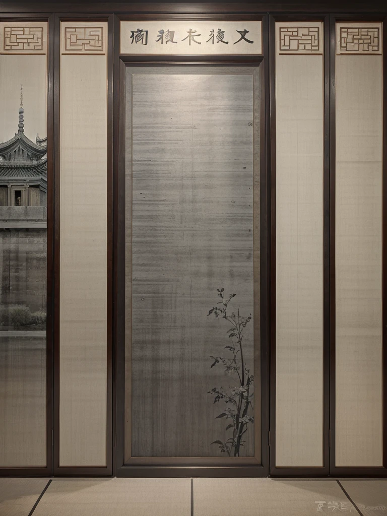 A gray tone,antiquity,National Trend,Background picture of exhibition board in Chinese painting style