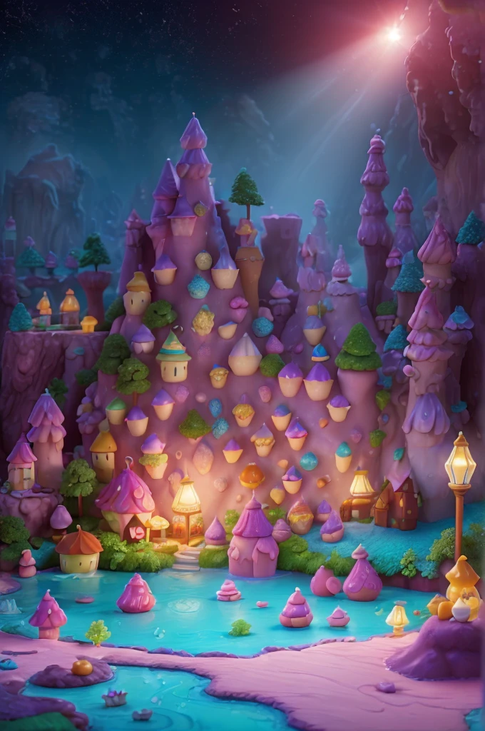 (((Electronic games_style))), (Clear focus:1.2), ((Crystal Puff )), (Moody Lightning:1.2), Soft grey light, Depth of Field, Bokeh, 4K, Human Development Report,, Pink cake house，Beautiful cream puffs glowing in the ethereal light of studio lighting, Lights reflect shadows on purple aquamarine decorated with cream puffs, Ambient light reflection, Interweaving of light and shadow，Highlight the natural beauty of puffs,, (The shape is as smooth and curved as velvet:1.2), (High contrast captures changes in light and shadow), night, Peaceful and grateful atmosphere, Artistic Heart, Magical atmosphere, The moonlight casts a beam of light on the landscape made of desserts, Award-winning art,, Desolate Space, Fantasy food landscape, Detail color is purple, Magical atmosphere, Fairytale-like, Landscape made of candies decorated with white powdered sugar and cream, DonMC4ndyL4nd Small lake made of chocolate cream ChocolateWetStyle, A land flowing with milk and honey, A fantastic landscape made of candy and ice cubes: Lake made of strawberry milk, Small pieces of vanilla chocolate swimming in it, , , The strawberry milk lake is surrounded by colorful macarons and pastry sticks., , , Landscape made of mint ice cream, , , In the background is the Caramel Cream Falls flowing into Strawberry Lake, , , powdered sugar blows in the wind and covers the A land flowing with milk and honey, , , The atmosphere was magical, Sweet as a fairy tale,
