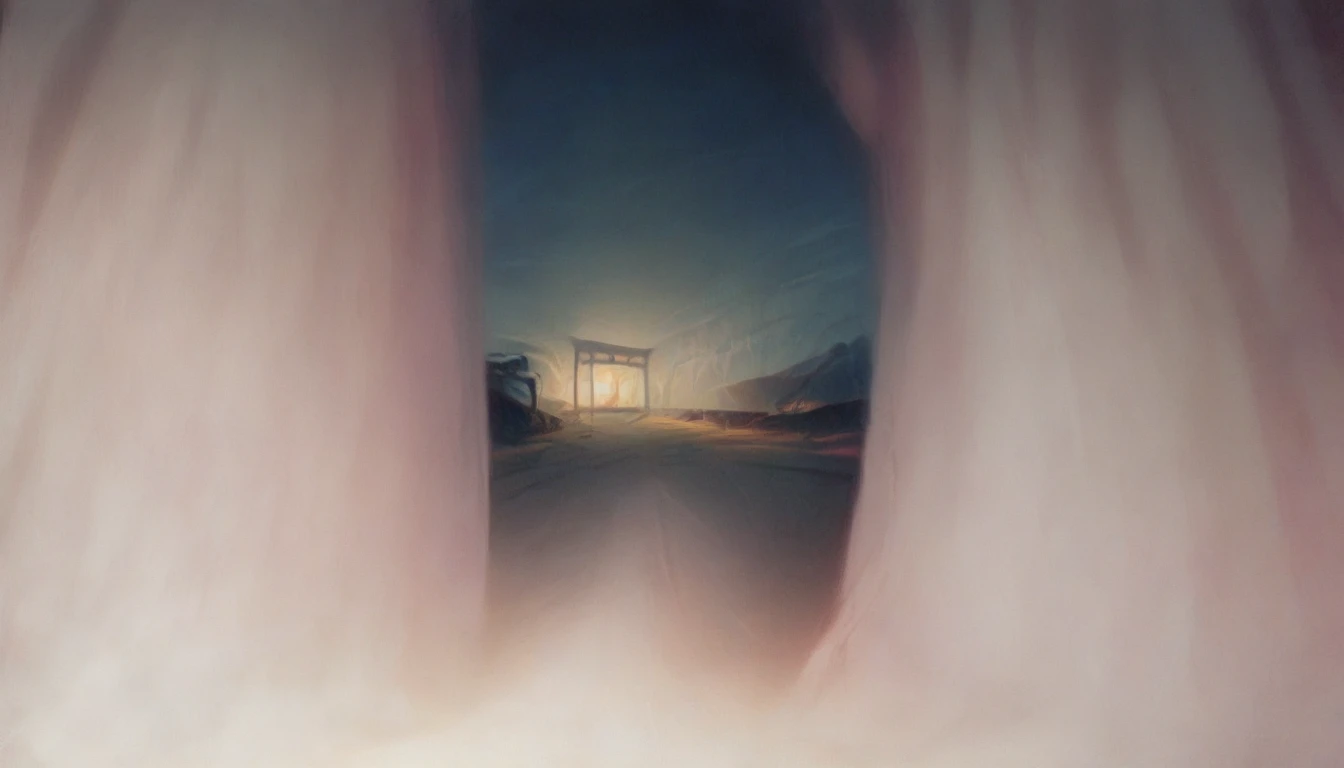 first person view, car parked in front of the house, dark night, ominous