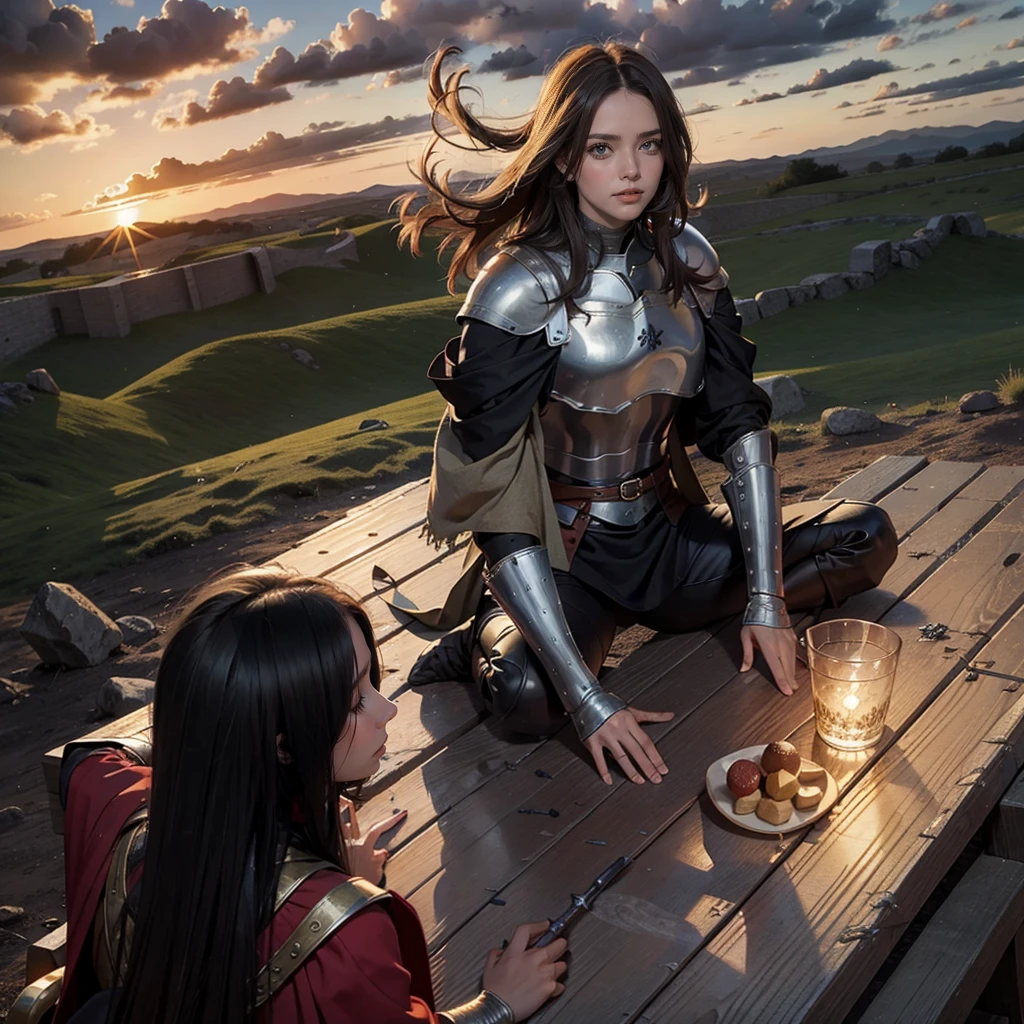 (Image of a medieval battlefield at dawn)
