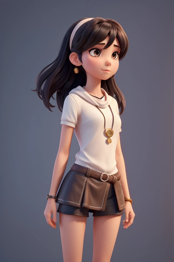 1 girl, best qualityer, work of art, high resolution, [purple|switches|Unripe] _body hair, black miniskirt, body hair accessory, necklase, jewerly, beautiful  face, anxiously waiting, full body view, realisitic, open air, modern square, Two-tone lighting, (High-detail skin: 1.2), 8K UHD, dslr, smooth light, high qualiy, volumetric light, Candid, photoshot, high resolution, 4K, 8K, background blur