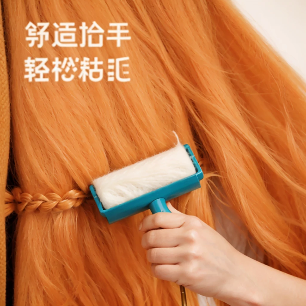 （（Viscous wool在米白色短袖上粘毛）），Viscous wool，Hair，Floating hair