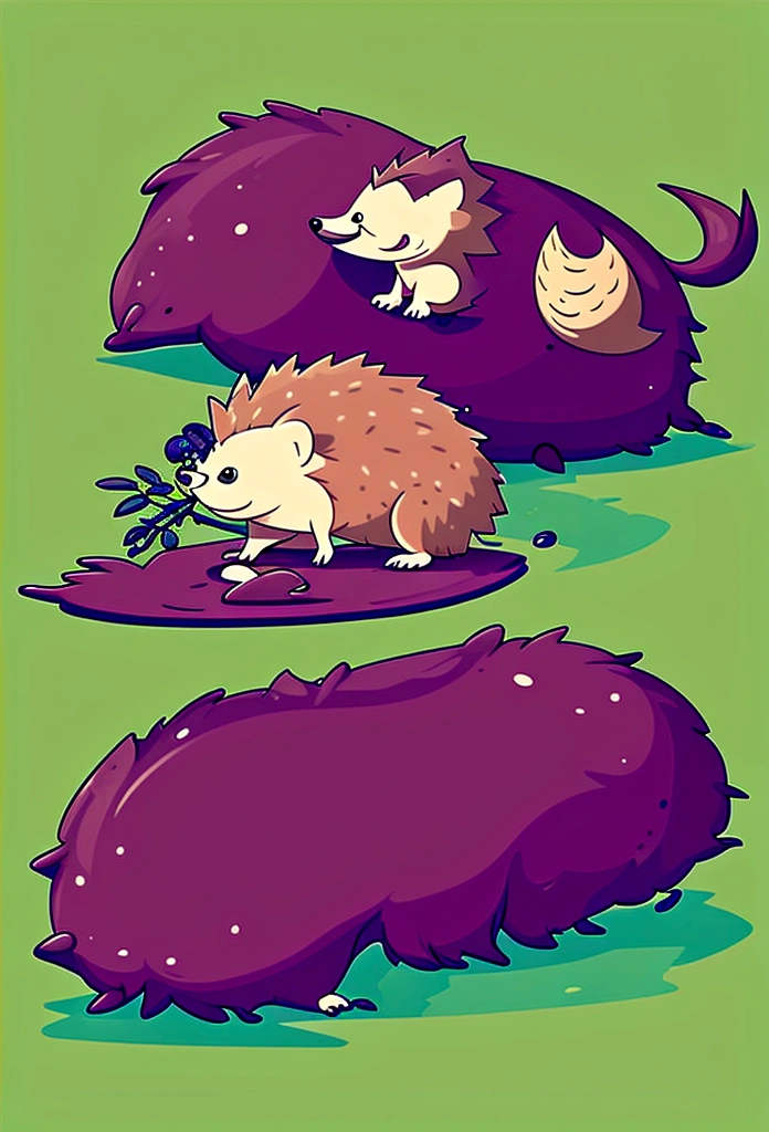 A hedgehog jumping,Game UI asset design,Game 2D Icon,Logo,Skill Icon,Dark background,Basic Background