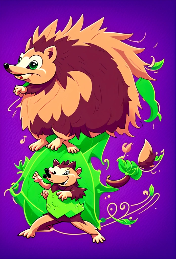 A hedgehog jumping,Game UI asset design,Game 2D Icon,Logo,Skill Icon,Dark background,Basic Background