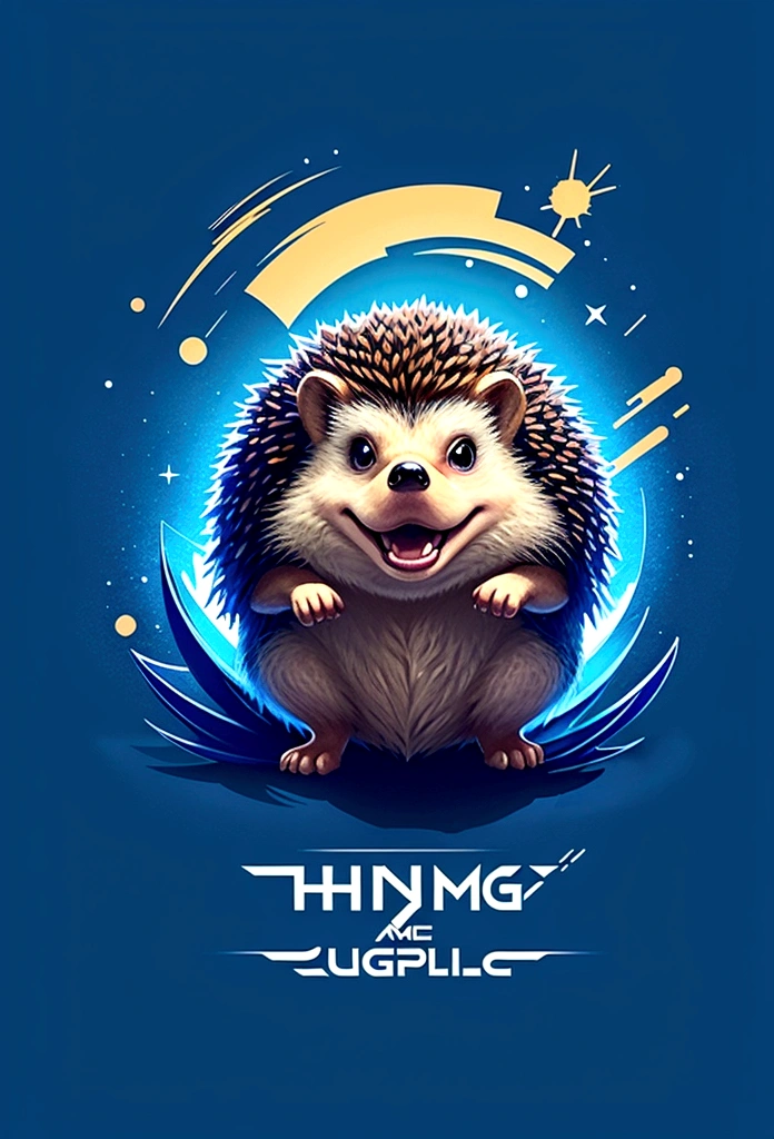 A jumping hedgehog,Game UI asset design,Game 2D Icon,Logo,Skill Icon,Dark background,Basic Background