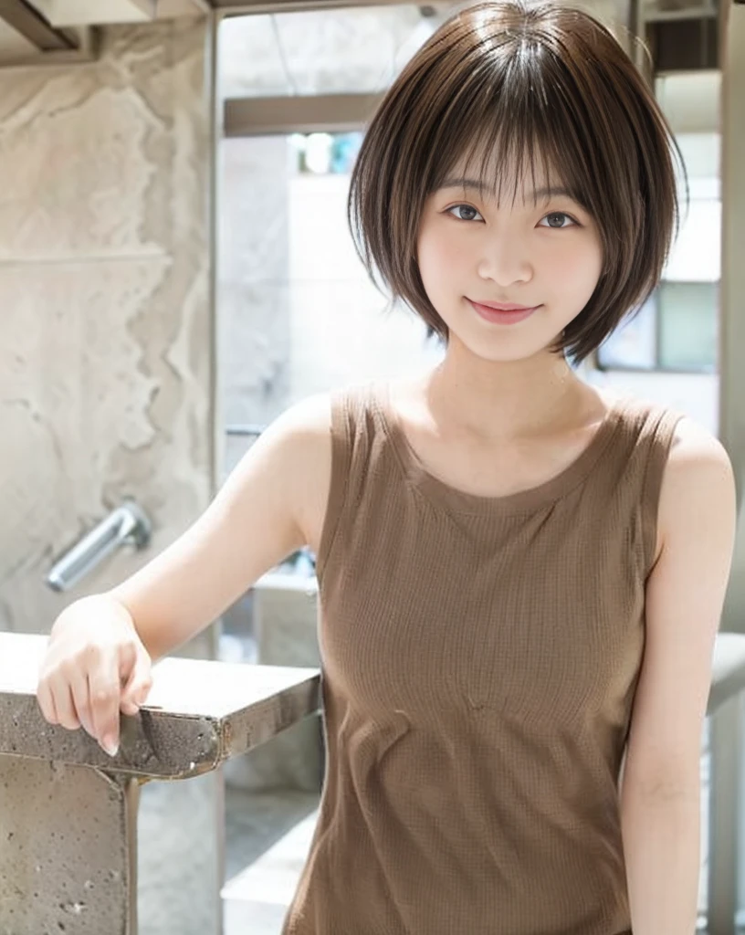 Very realistic photos,high resolution,High resolution,Detailed face,Japanese women,Group of 2,20-year-old,Photographed in natural light,In town,Tokyo,Looking into the camera,A happy smile,Natural clothing,Sleeveless dress,