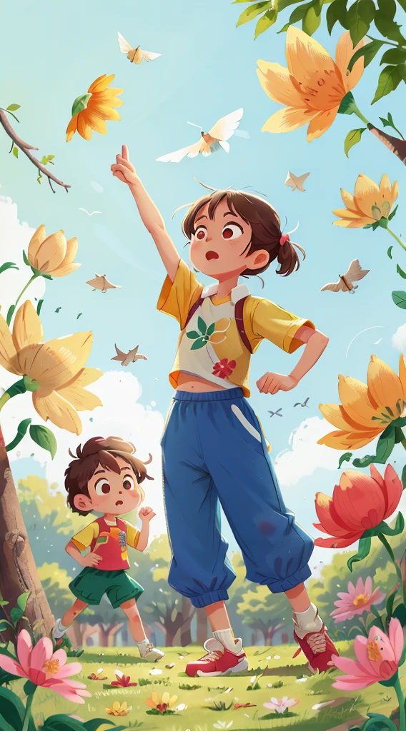 On a sunny morning I。I wore beautiful sportswear and did Tai Chi and square dance in the park in the morning.,Let’s celebrate a beautiful morning with everyone. The sun is bright, the birds are singing, the flowers are fragrant, and the scenery is pleasant.